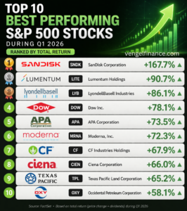 Top 10 S&P 500 stocks Q1 2026